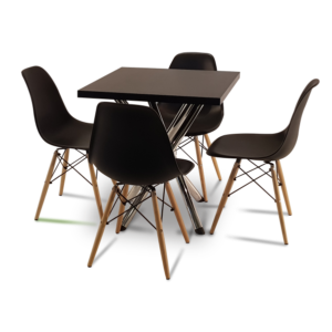 Conjunto mesa atendimento com cadeiras Eames