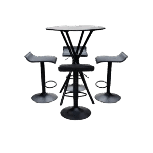 Mesa bistrô base fogueira conjunto banquetas Tóquio para locação