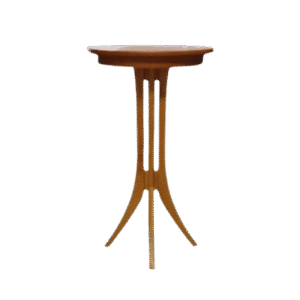 Mesa bistrô base fogueira tampo MDF para locação