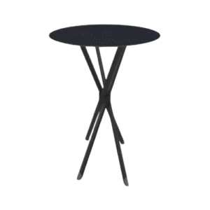 Mesa bistrô base fogueira tampo MDF para locação