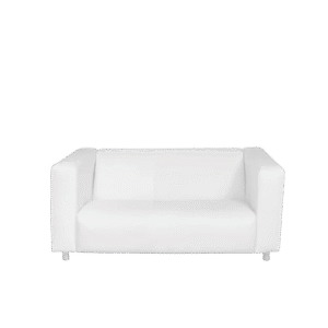 Sofá Urban 2 lugares em corino branco