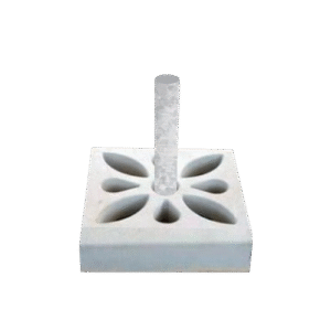 Base ombrelone quadrado em concreto com estampa para locação
