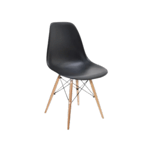 Cadeira design Eames preta para locação