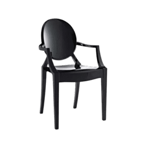 Cadeira design Eames preta para locação